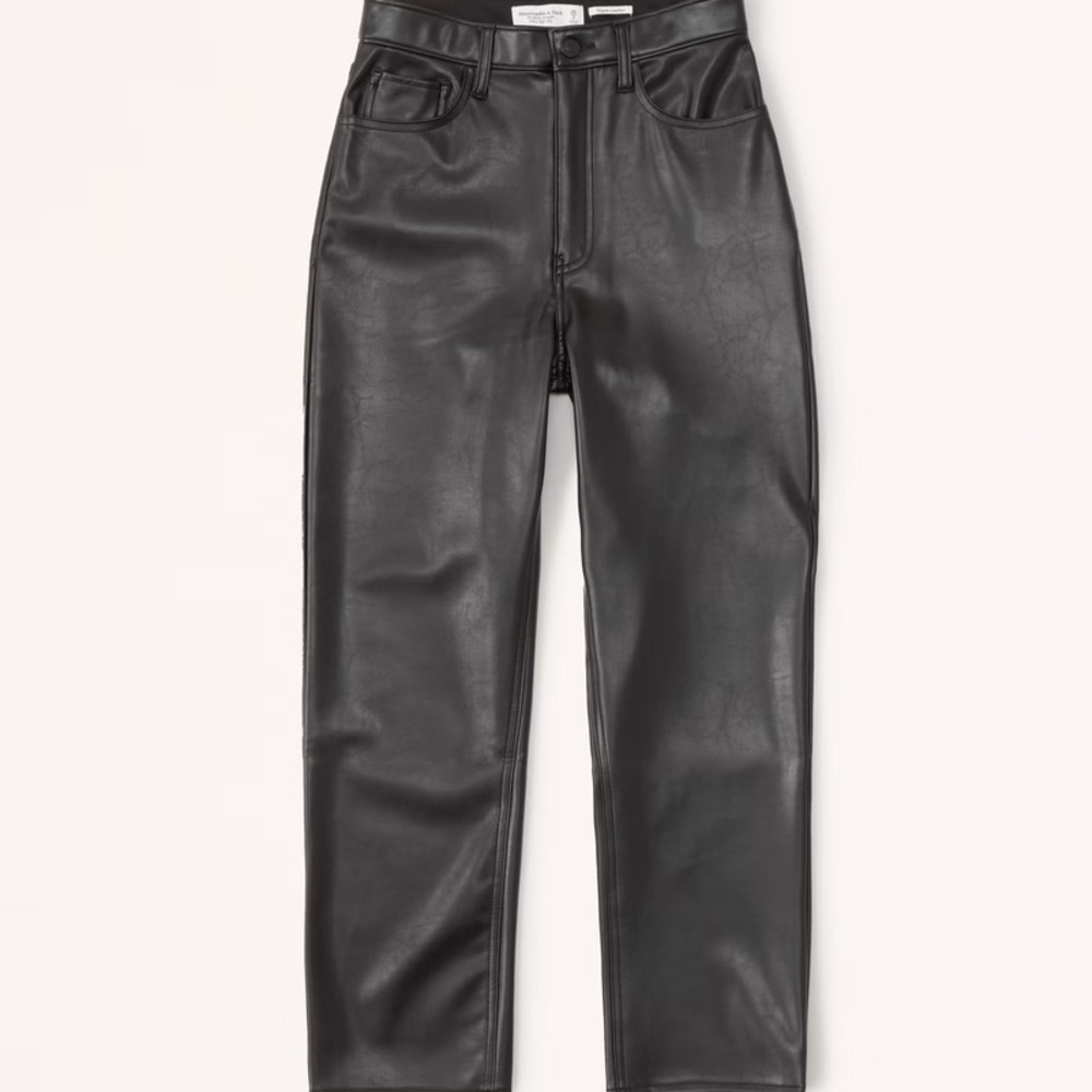 Women's Abercrombie Black Leather Pants